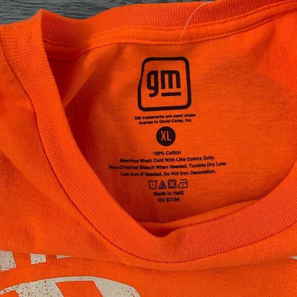 GM Chevrolet Made to Race Unisex Graphic Tee - Size XL - Orange - NWOT - Picture 7 of 10